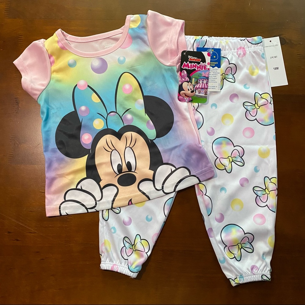 NWT Disney Minnie Mouse Pajamas Size 18 Months